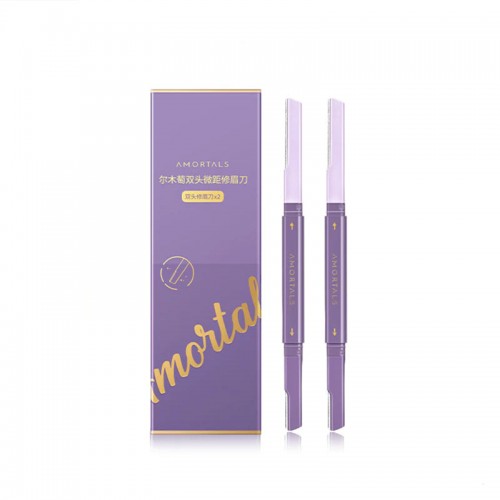 AMORTALS Double-head Eyebrow Trimmer 1PC 尔木萄剃刮眉刀修剪器初学者工修眉刀