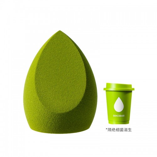 Gracebabi Matcha Beauty Blender Egg Puff Makeup Sponge with Stroage Cup 瑰宝秘语抹茶美妆蛋