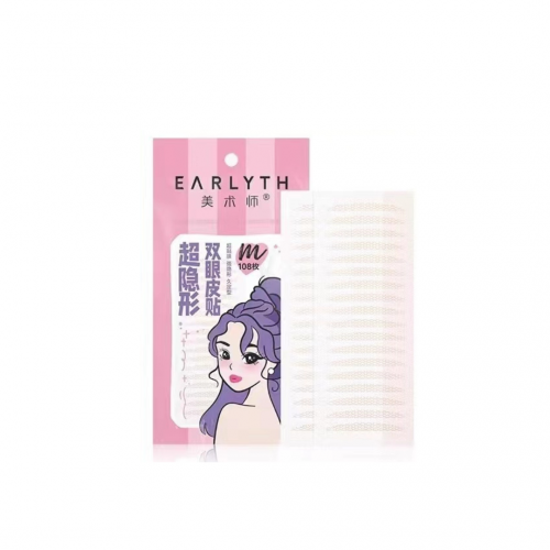 Earlyth Natural Invisible Seamless Lace Single-sided Puffy Eyes Double Eyelid Tape 美术师自然隐形无痕蕾丝单面肿眼泡双眼皮贴