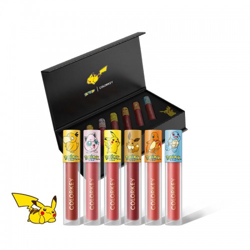 Colorkey Pokemon Lip Gloss Set 6pcs 珂拉琪皮卡丘唇釉礼盒6支装