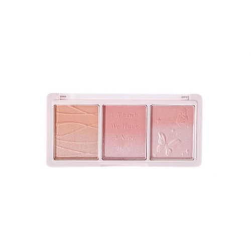 Holdlive Three Color Blush Gradient Waterproof Sweat Proof Nonsmudged Natural Nude Makeup Blush Face Makeup秘境花园三色腮红眼影渐变奶茶自然裸妆holdlive腮红 13g