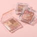 Thyra Three-Color Eyeshadow Tray Mini Small Cute Milk Tea Color Shimmering Powder Pearl Sequins 昙雅小萌新大地色亮片三色拼色眼影