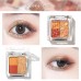 Thyra Three-Color Eyeshadow Tray Mini Small Cute Milk Tea Color Shimmering Powder Pearl Sequins 昙雅小萌新大地色亮片三色拼色眼影