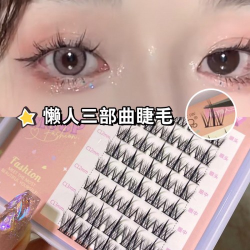 Meng Jie Shang Pin Summer Lazy Eyelashes Trilogy False Eyelashes 萌睫尚品夏日懒人睫三部曲假睫毛 1box