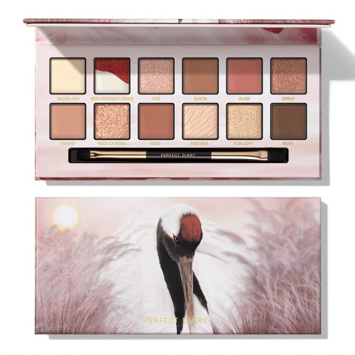 Perfect Diary Explorer Twelve Color Eyeshadow Palette 12 Red-Crowned Crane 完美日记探险家十二色眼影盘 12丹顶鹤盘 14g