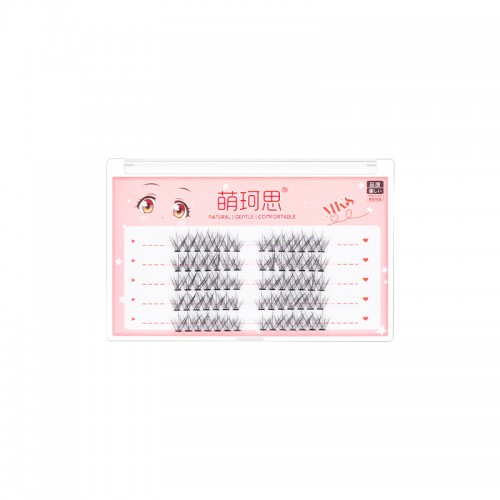 MKS Lightweight Cloud-inspired Individual-clustered Cartoon-style False Eyelashes 萌珂思单簇自然轻盈云朵漫画假睫毛 1 box