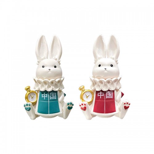 CuteRumor Handcrafted Chinese Rabbit Collectible Toy - Trendy Blind BoxPrank Replaceable Heads 可爱物语中国兔兔周边手作公仔潮玩盲盒替换头