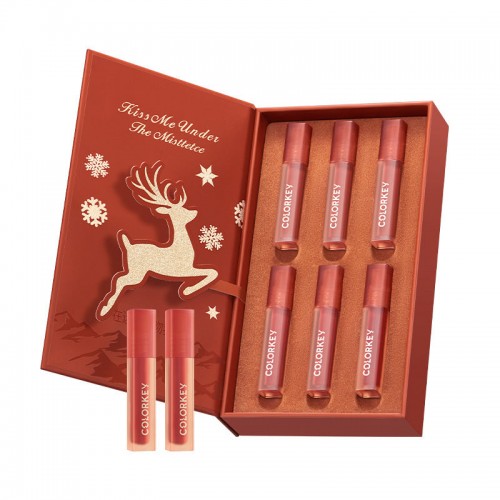 Colorkey Christmas Limited Edition Mini Lip Glaze Gift Set 珂拉琪圣诞限定迷你唇釉礼盒 6PCS