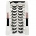 Tiktok/Douyin Hot 10 Pairs Natural Glue Free Mixed styles Magnetic Eyelashes Set 【Tiktok抖音爆款】十对自然无胶混装磁性睫毛套装