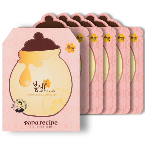 Papa Recipe Rose Gold Honey Mask 25g*10Pcs 春雨玫瑰黄金蜂蜜面膜