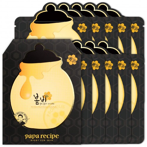 Papa Recipe Black Propolis Mask 25g*10Pcs 春雨黑蜂胶面膜